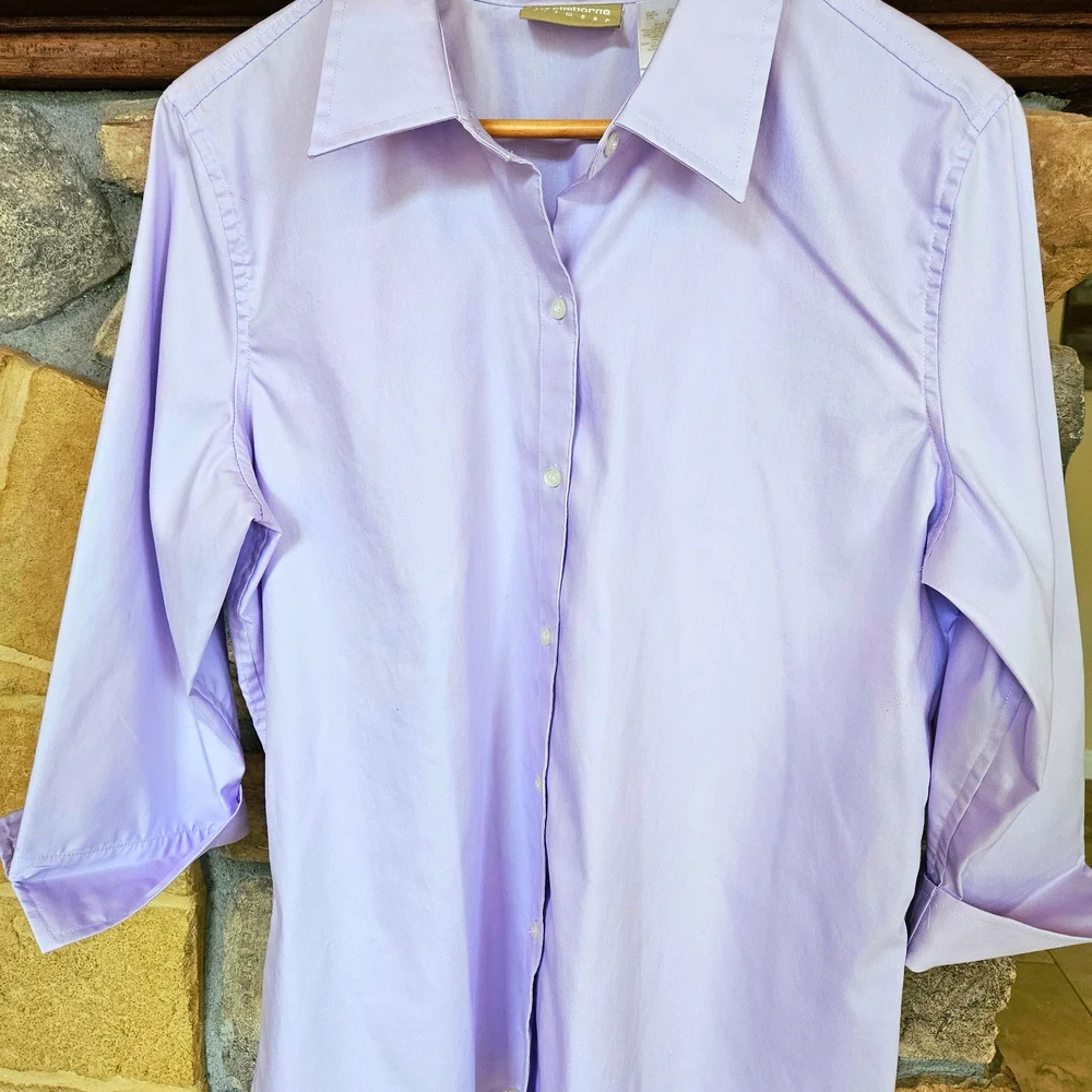 Liz Claiborne Light Purple Button Down Shirt - Picture 1 of 7